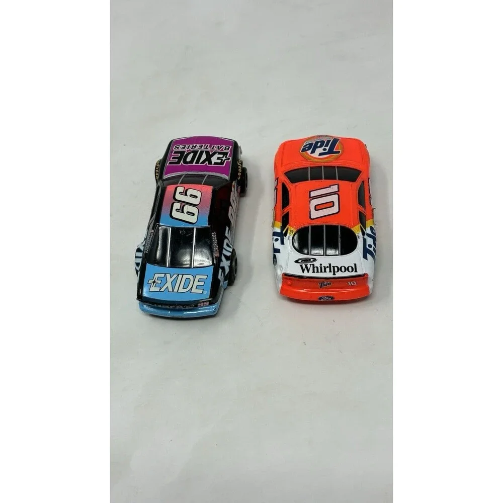 Slot Car Life Like M Chassis #99 Exide & #10 Tide + Vtg Bag Spare Parts Tested